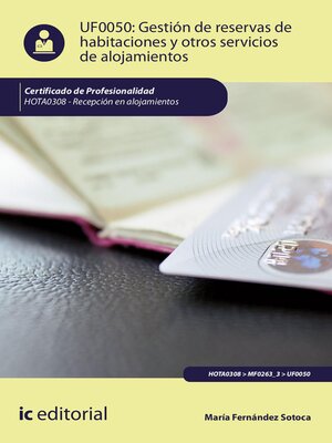 cover image of Gestión de reservas de habitaciones y otros servicios de alojamientos. HOTA0308